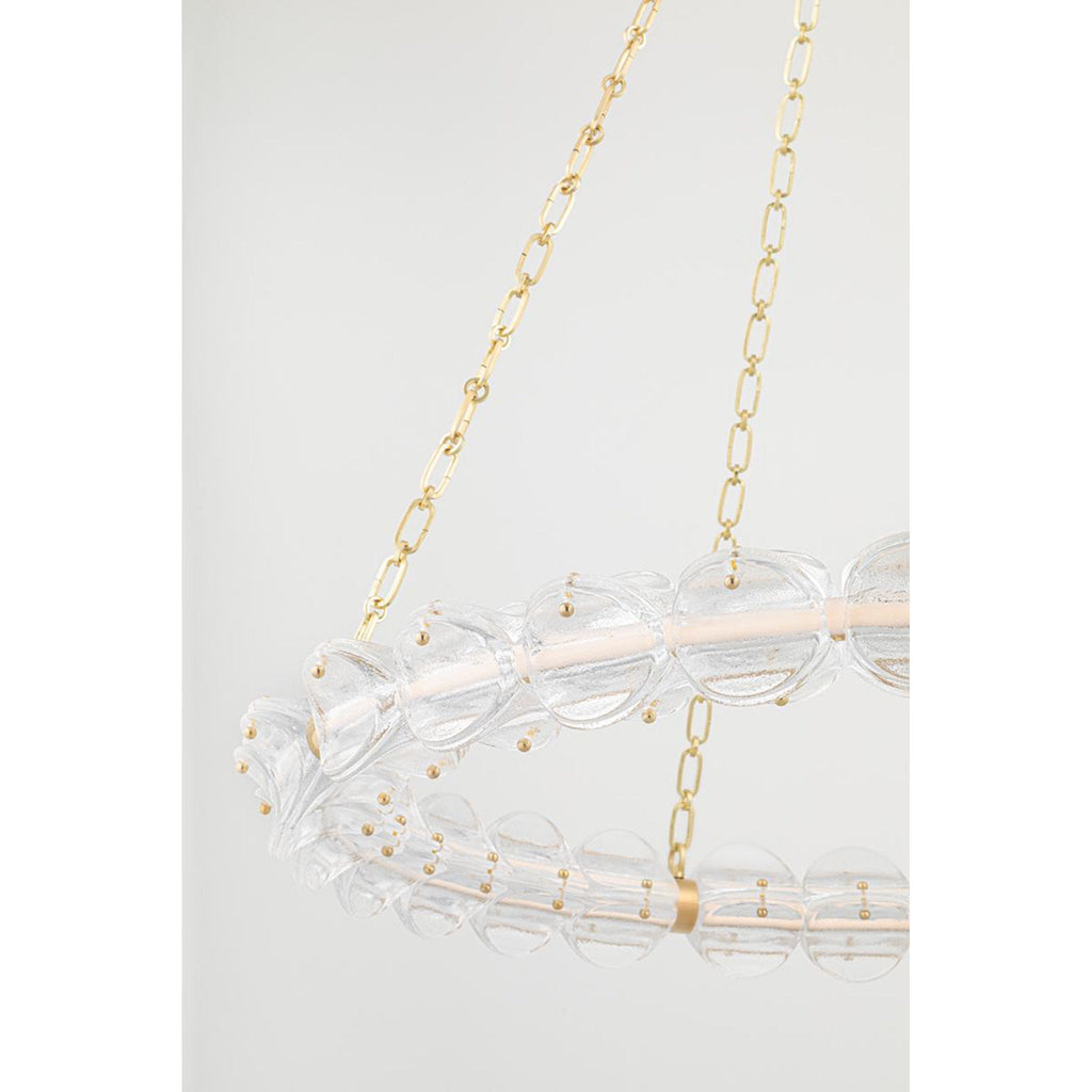 Lindley 1-Light Chandelier in Aged Brass 54.5L x 54.5W x 4.625H