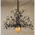 Meyda Tiffany 18 Light Up / Down Lighting Chandelier from the Acorn & Oak Leaves Collection