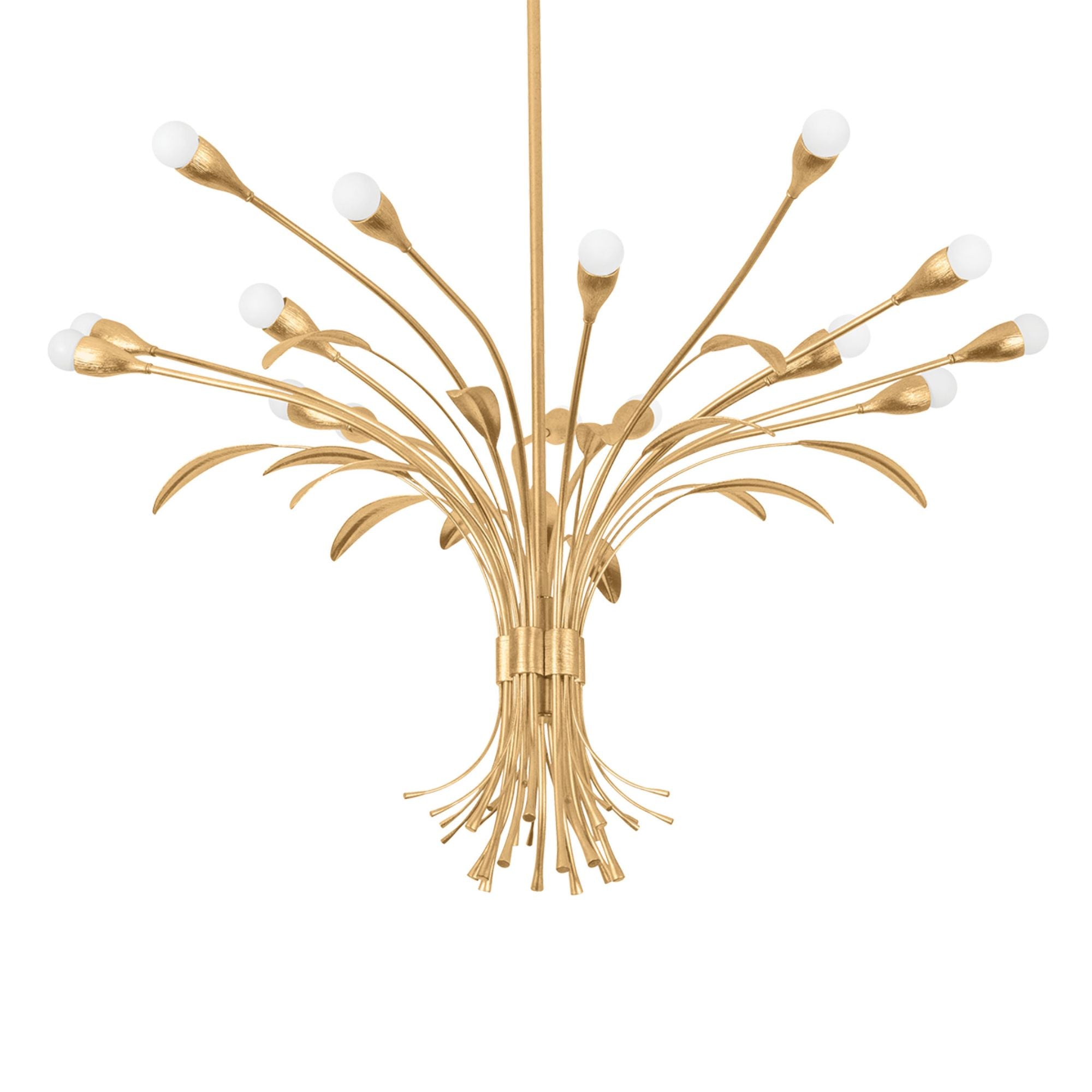Bilston 15-Light Chandelier in Vintage Gold Leaf 44L x 44W x 32.5H