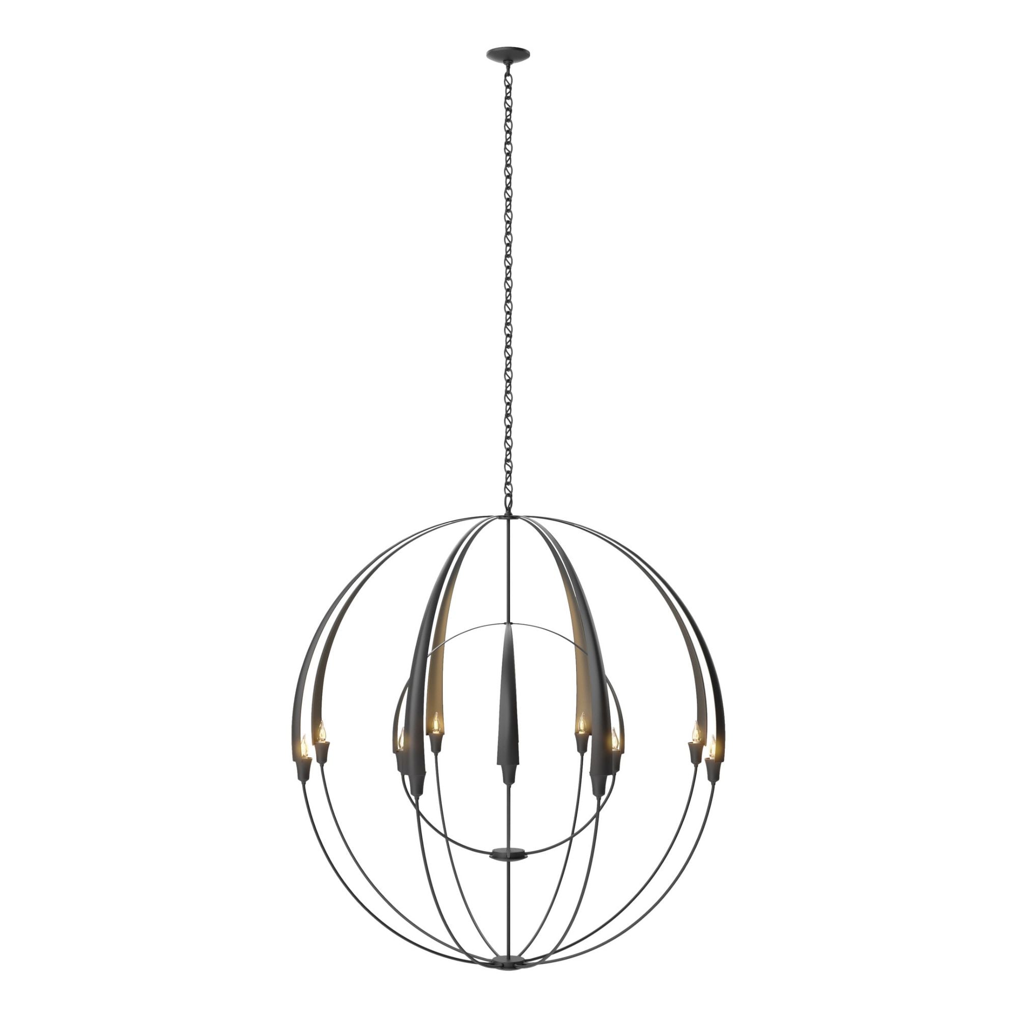 Double Cirque Large Scale Chandelier 12-Light in Black