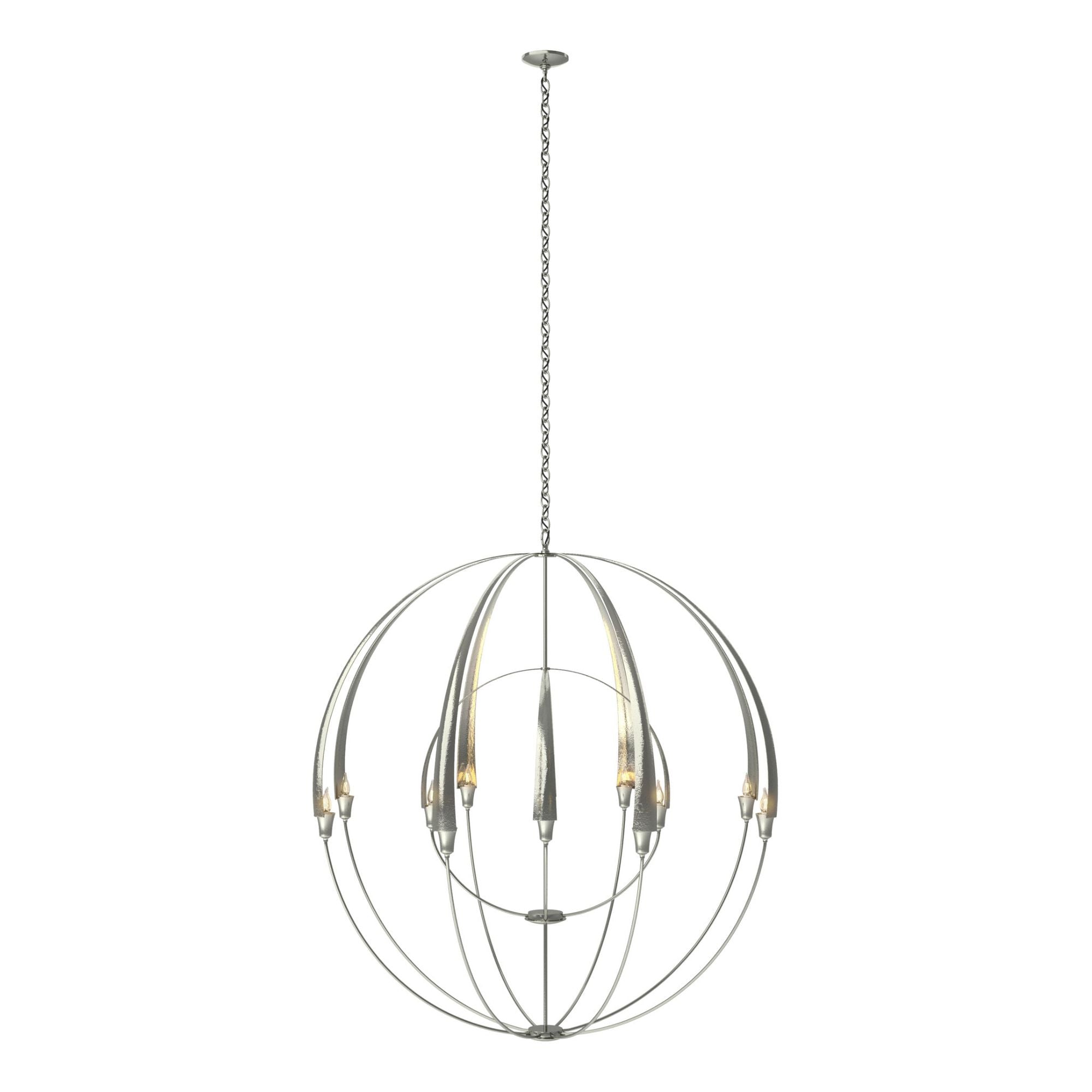 Double Cirque Large Scale Chandelier 12-Light in Sterling
