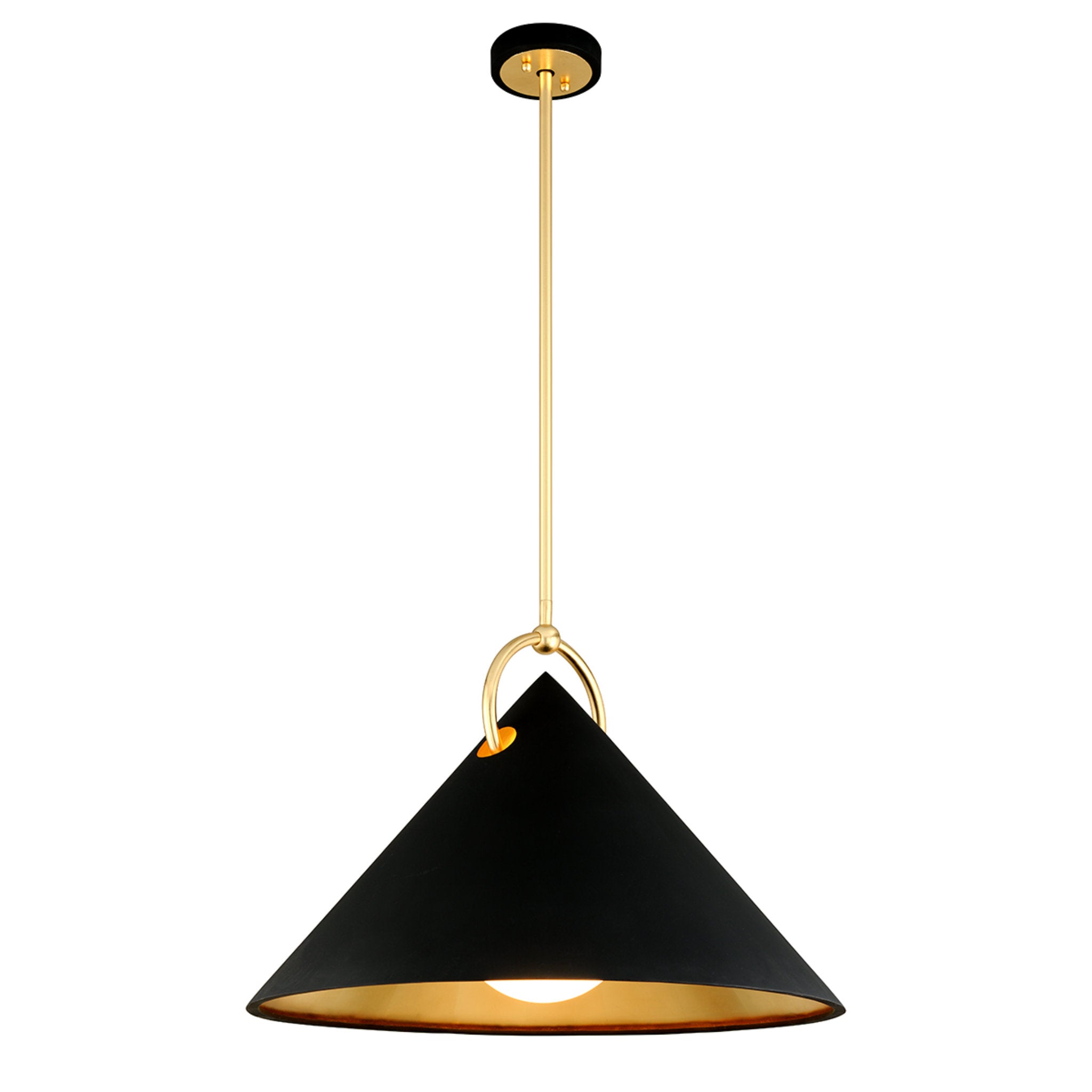 Charm 1-Light Chandelier in Gold Leaf 38L x 38W x 26.5H
