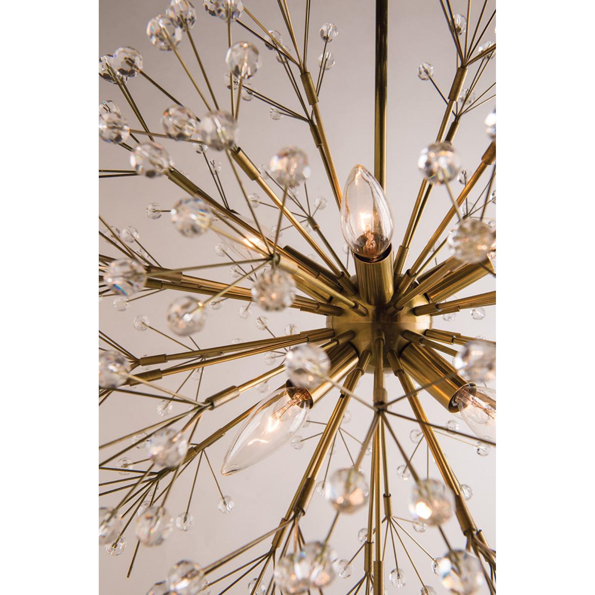 Dunkirk 16-Light Chandelier in Aged Brass 40L x 40W x 40H