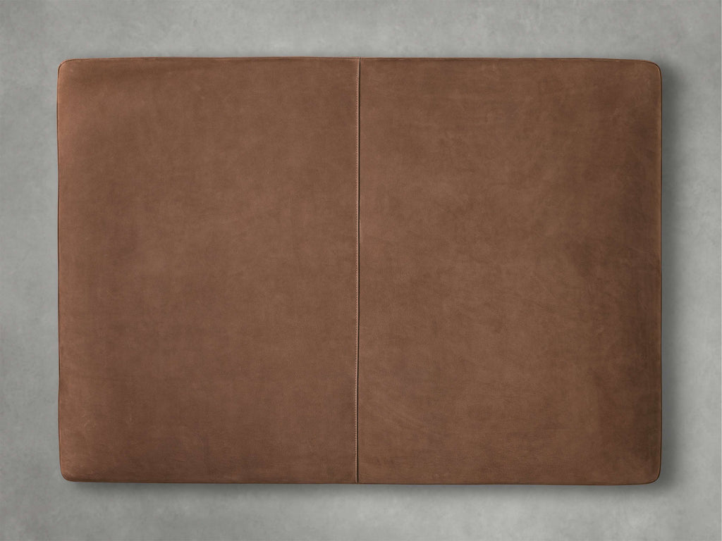 Fisher Nubuck Leather Ottoman