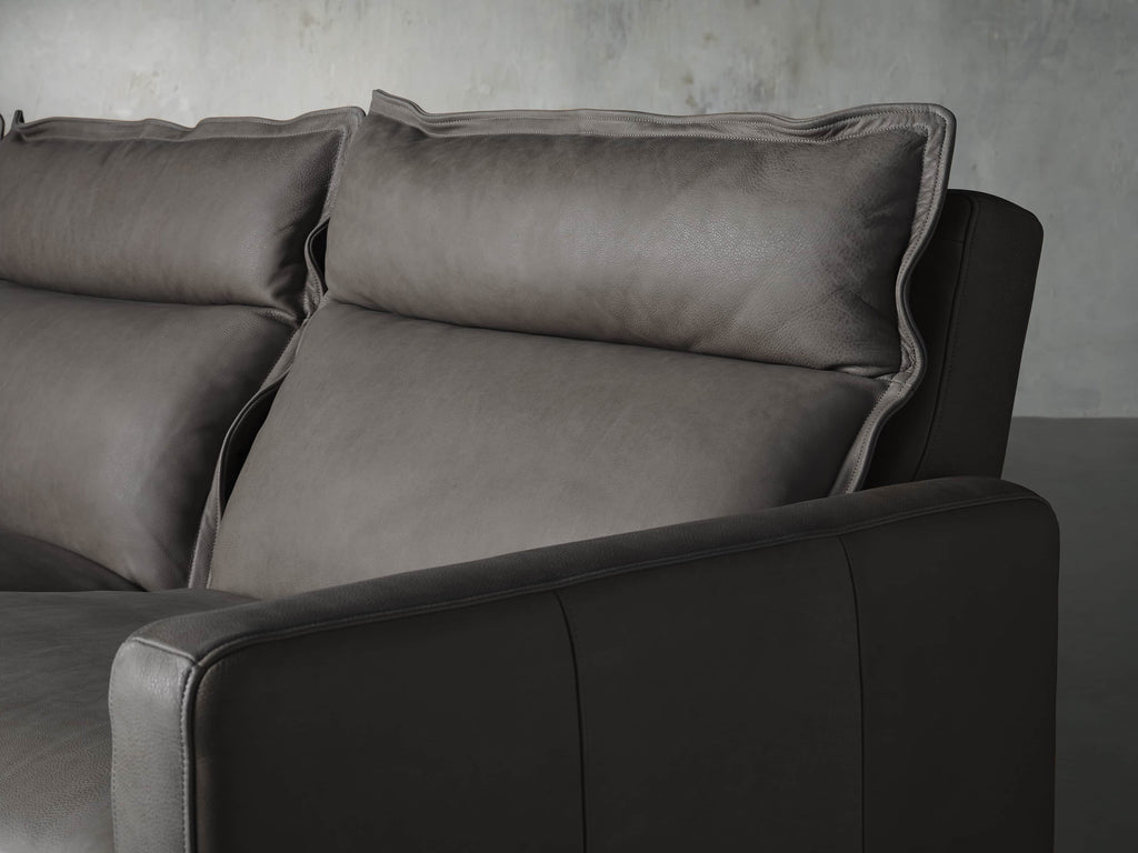 Rowland Leather Five-Piece Motion Corner Sectional