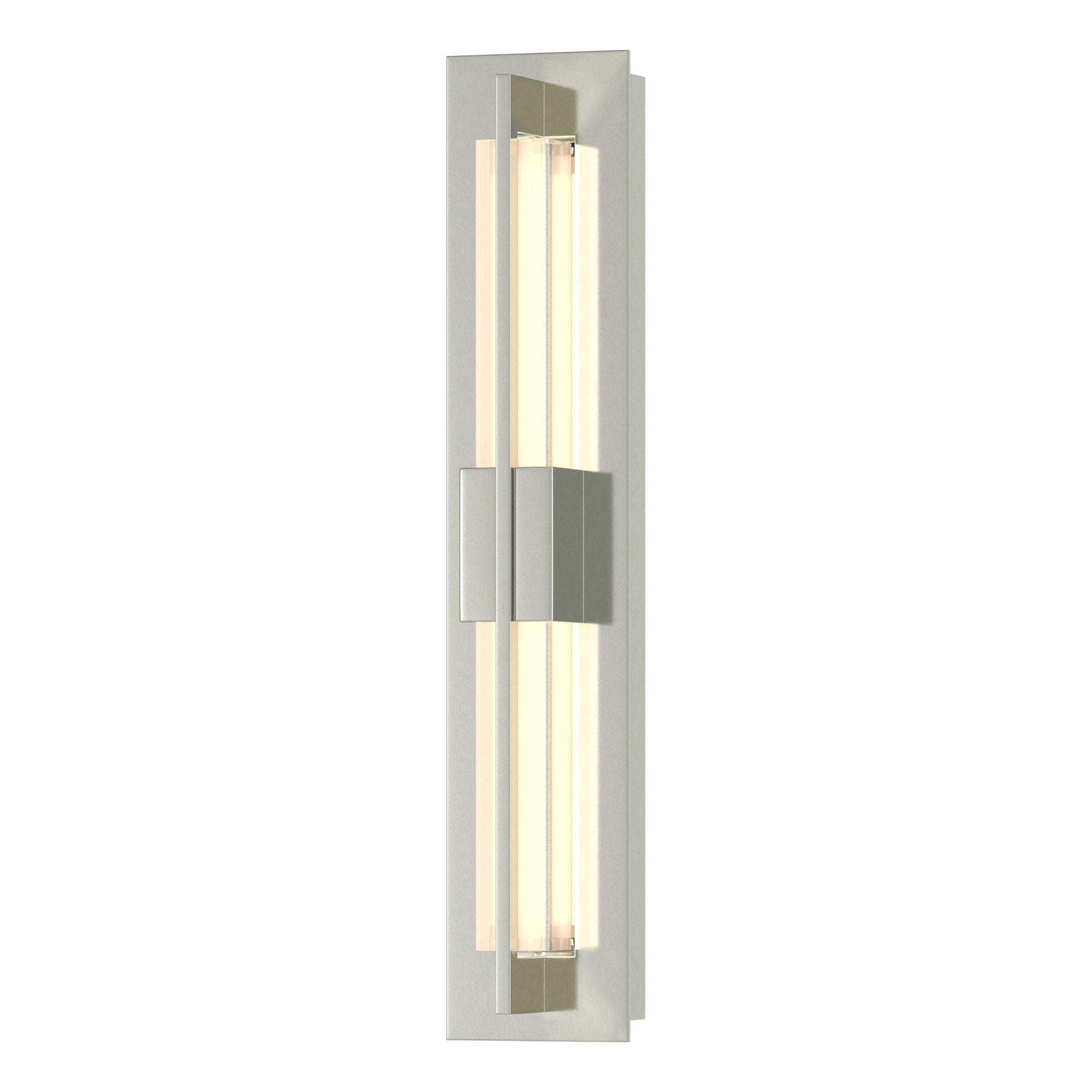 Double Axis Small Sconce LED Clear Glass (ZM) in Sterling