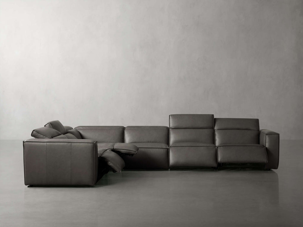 Coburn Leather Six Piece Motion Sectional