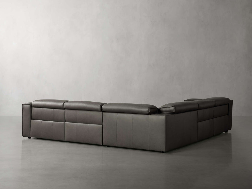 Coburn Leather Five-Piece Motion Corner Sectional