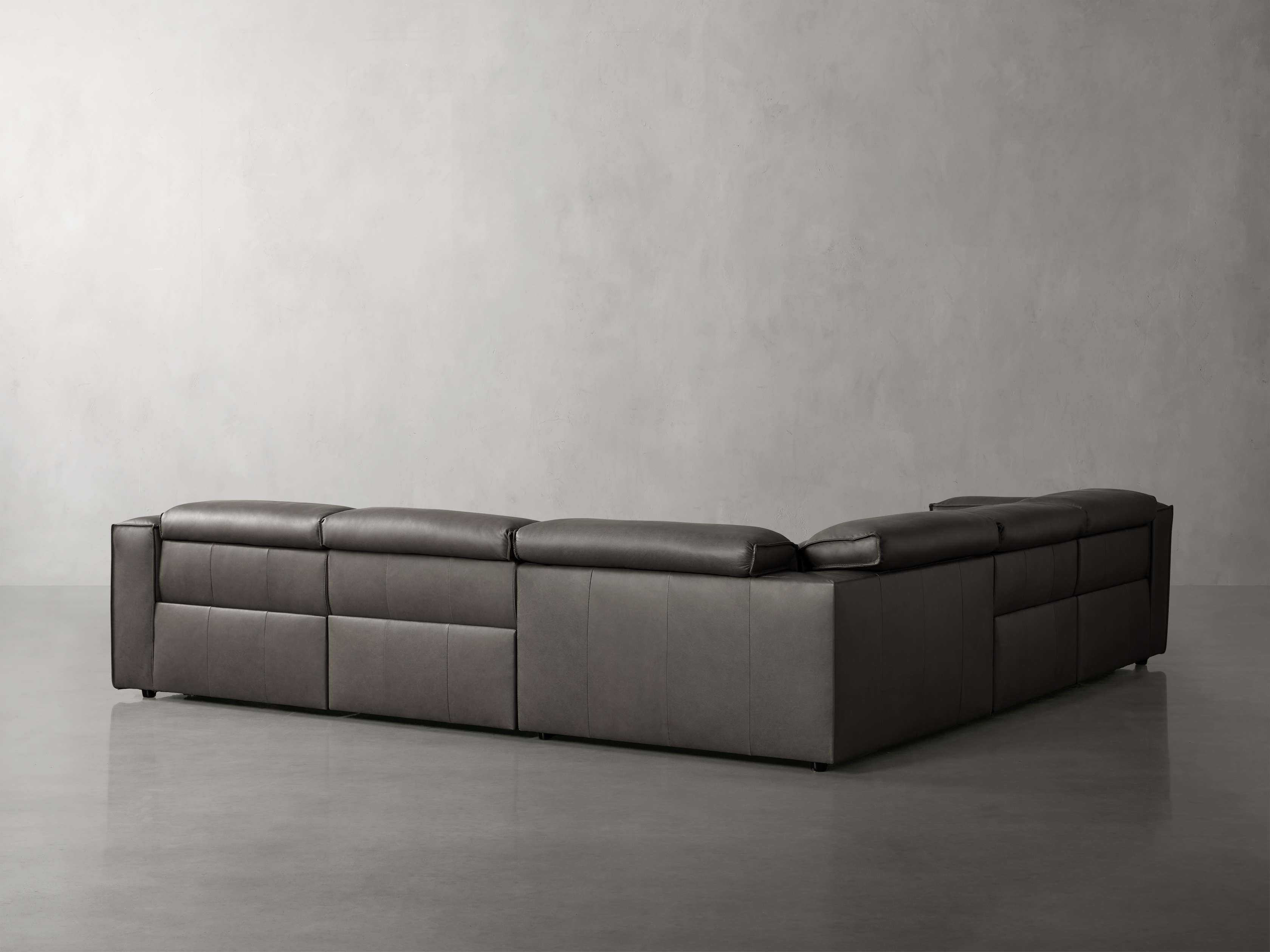 Coburn Leather Five-Piece Motion Corner Sectional
