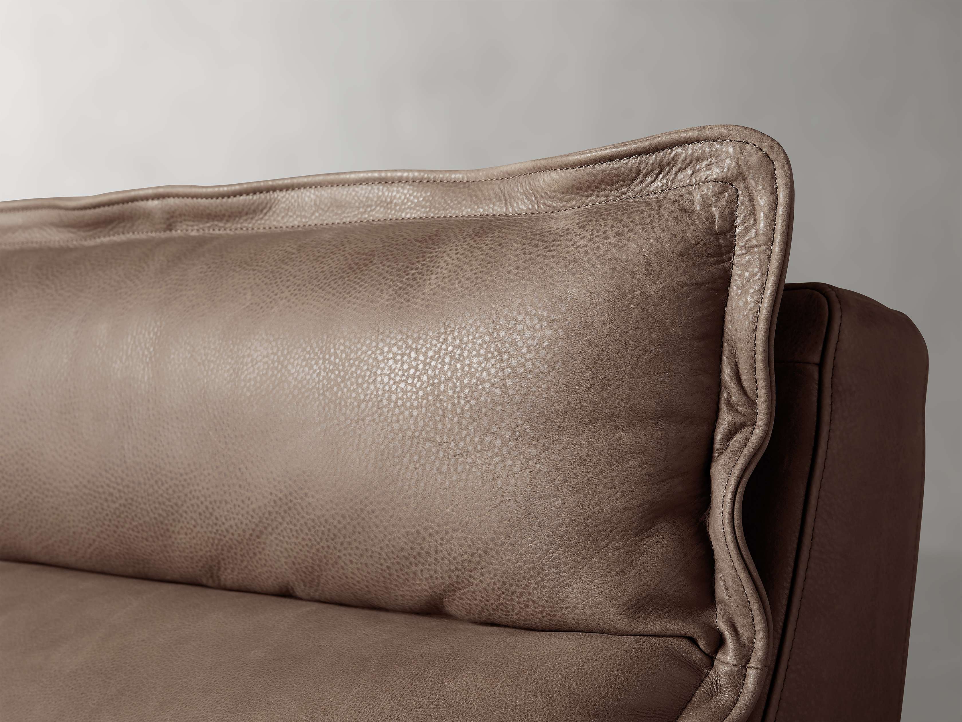 Rowland Leather Four-Piece Armless Motion Modular Sofa
