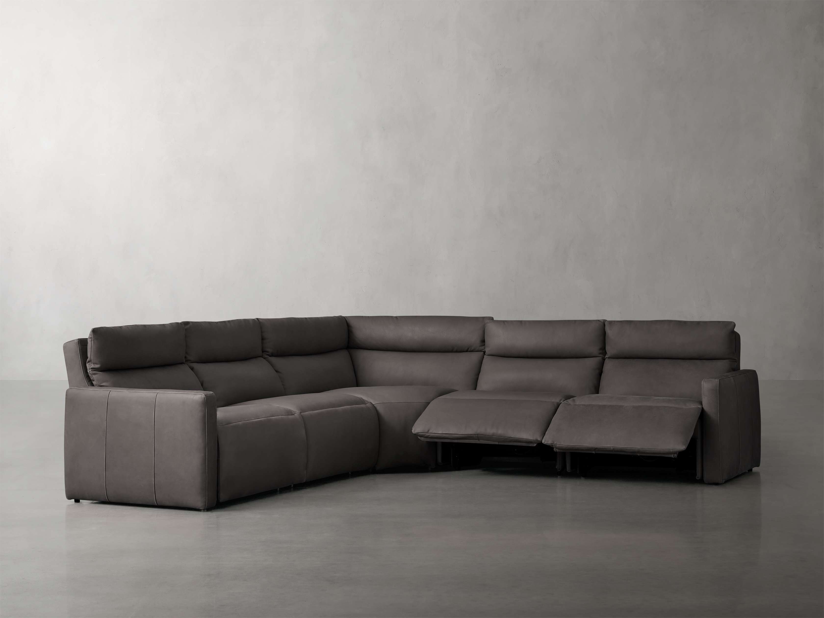 Rowland Tailored Leather Five-Piece Motion Corner Sectional