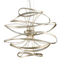 Calligraphy 2-Light Chandelier in Silver Leaf 42L x 42W x 38.5H