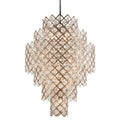 Tiara 17-Light Chandelier in Stria Gold Leaf/Stainless Steel 44.75L x 44.75W x 64.5H