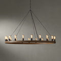 Generation Lighting Avenir 60" 20-Light Weathered Oak Ring Chandelier