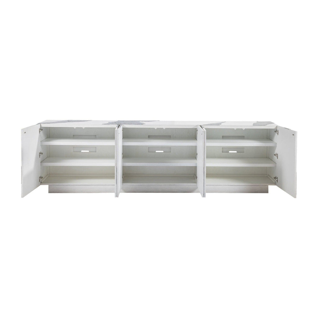 Artistica Home Signature Designs Contango White Long Media Console
