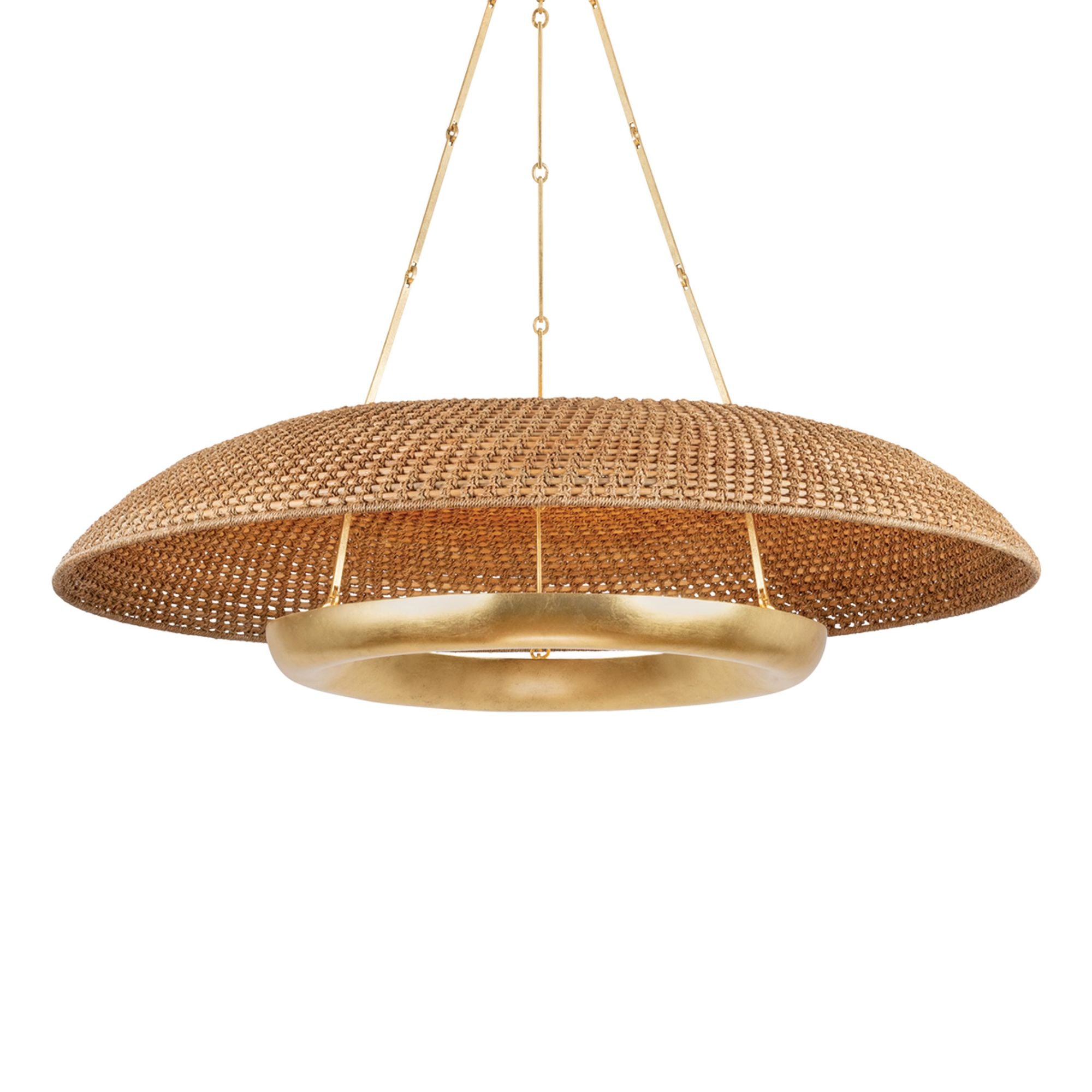 Oaklyn 6-Light Chandelier in Vintage Gold Leaf 48L x 48W x 11.75H
