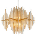 Theory 2-Light Chandelier in Gold Leaf/Stainless Steel 40W x 32.75H