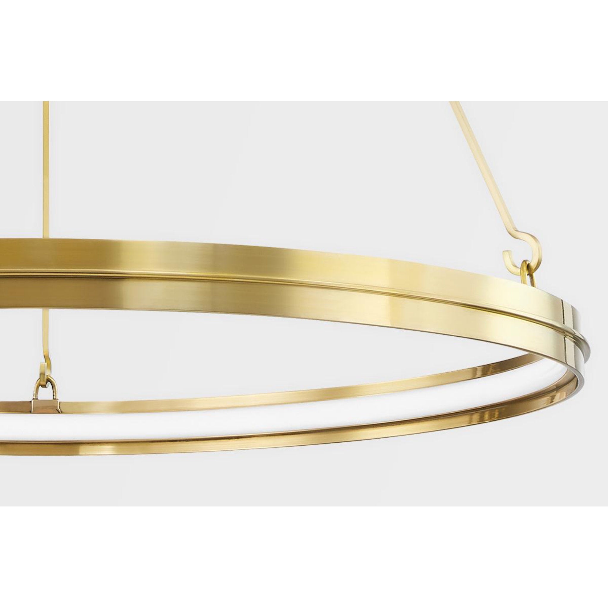 Rosendale 1-Light Chandelier in Aged Brass 56L x 56W x 2.25H