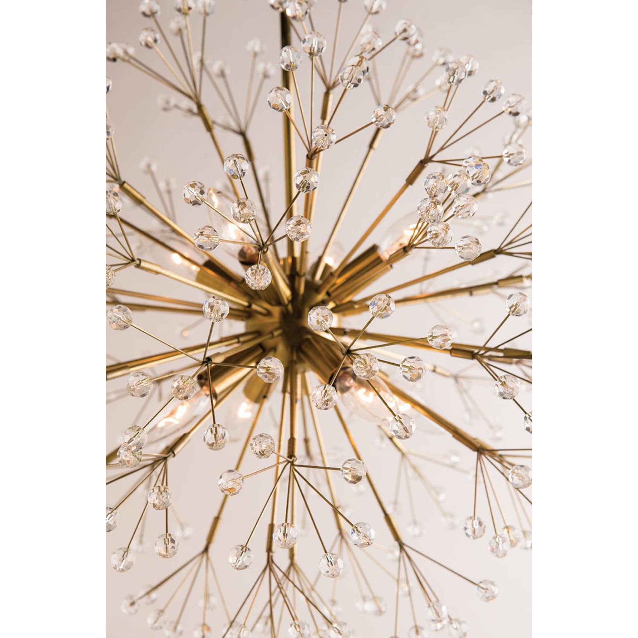 Dunkirk 16-Light Chandelier in Aged Brass 40L x 40W x 40H