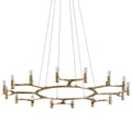 Nexus 16-Light Chandelier in Warm Silver Leaf 49.25W x 5.25H