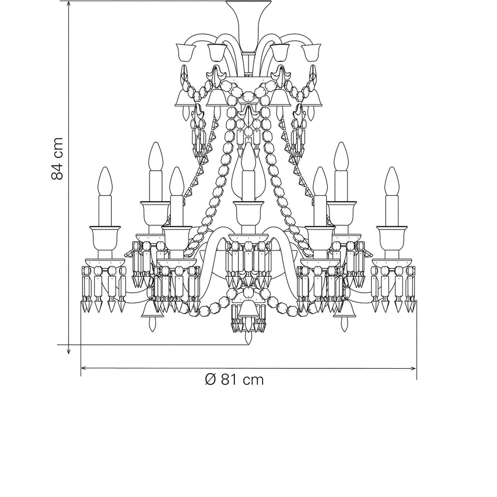 Baccarat Zé‘¼å¬ith Black Chandelier