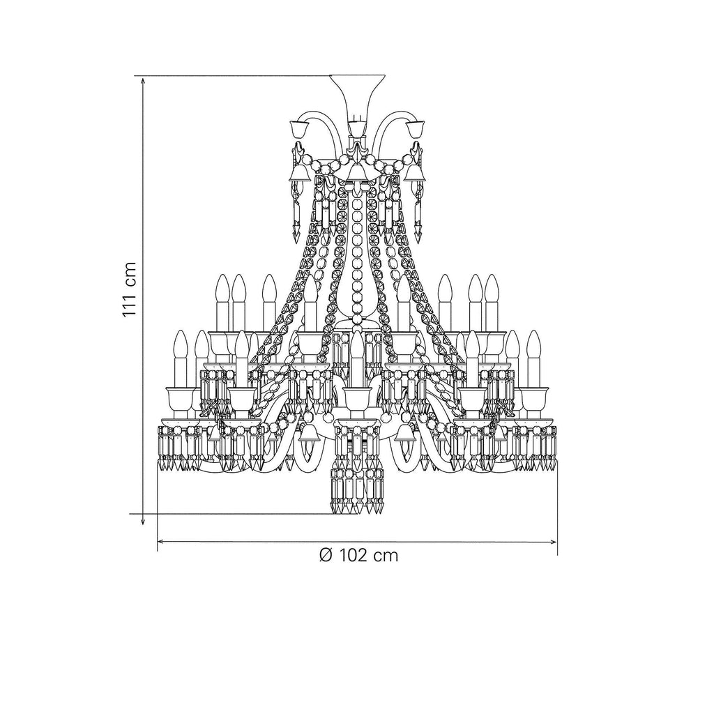 Baccarat Zé‘¼å¬ith Black Chandelier