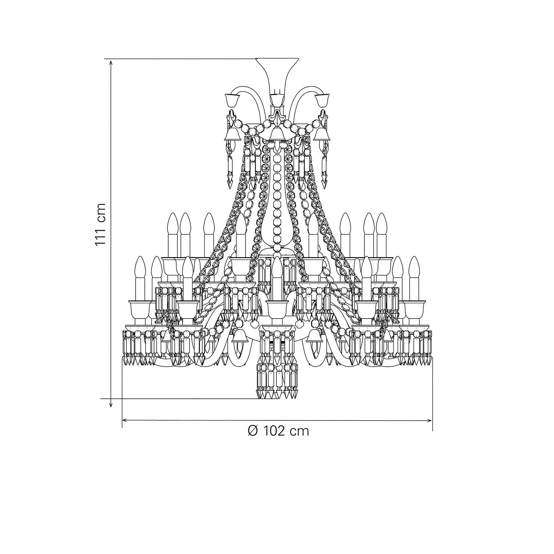 Baccarat Zé‘¼å¬ith Black Chandelier