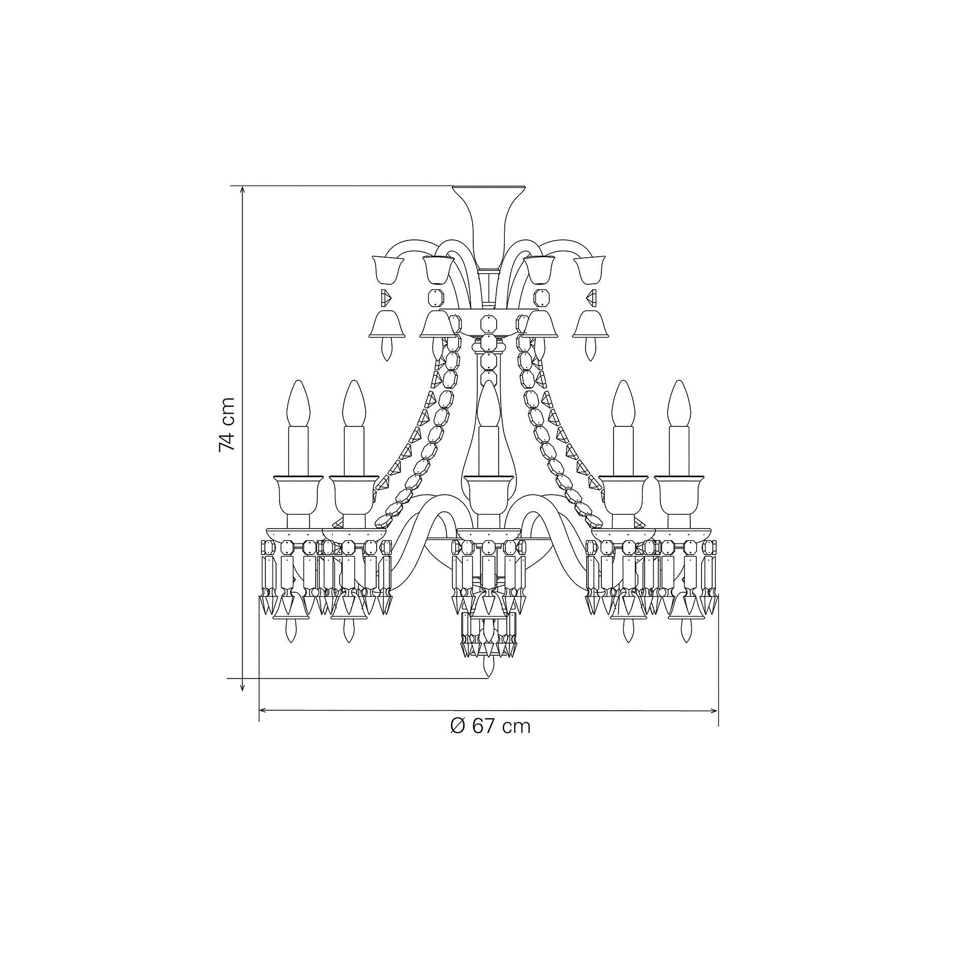 Baccarat Zé‘¼å¬ith Black Chandelier