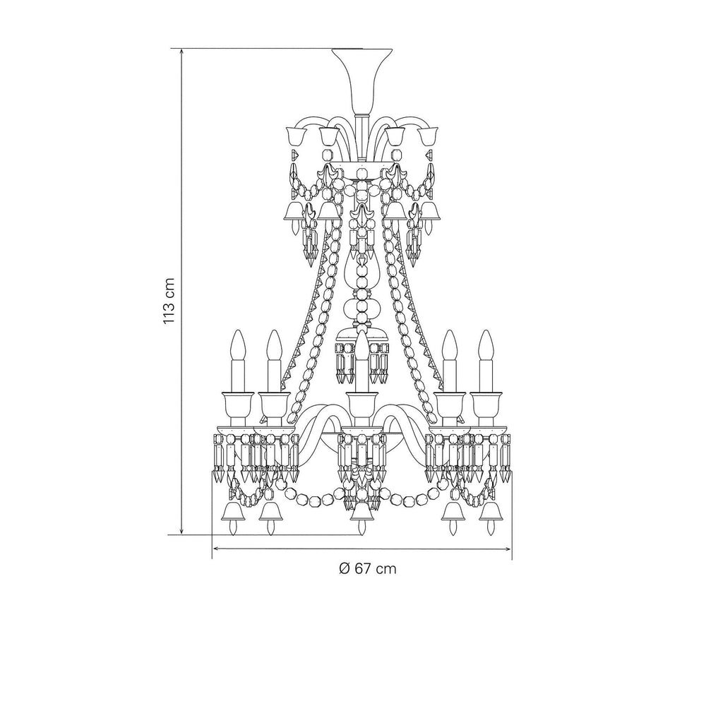Baccarat Zé‘¼å¬ith Black Chandelier