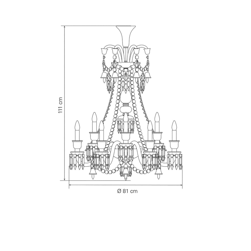 Baccarat Zé‘¼å¬ith Black Chandelier