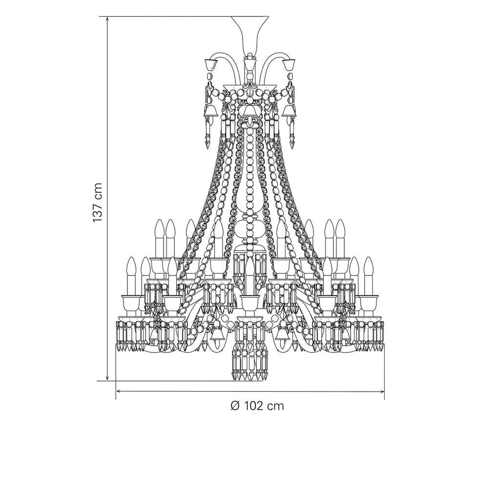 Baccarat Zé‘¼å¬ith Black Chandelier
