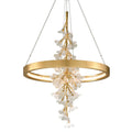 Jasmine 1-Light Chandelier in Gold Leaf 28L x 28W x 38.5H