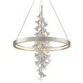 Jasmine 1-Light Chandelier in Silver Leaf 36L x 36W x 50H