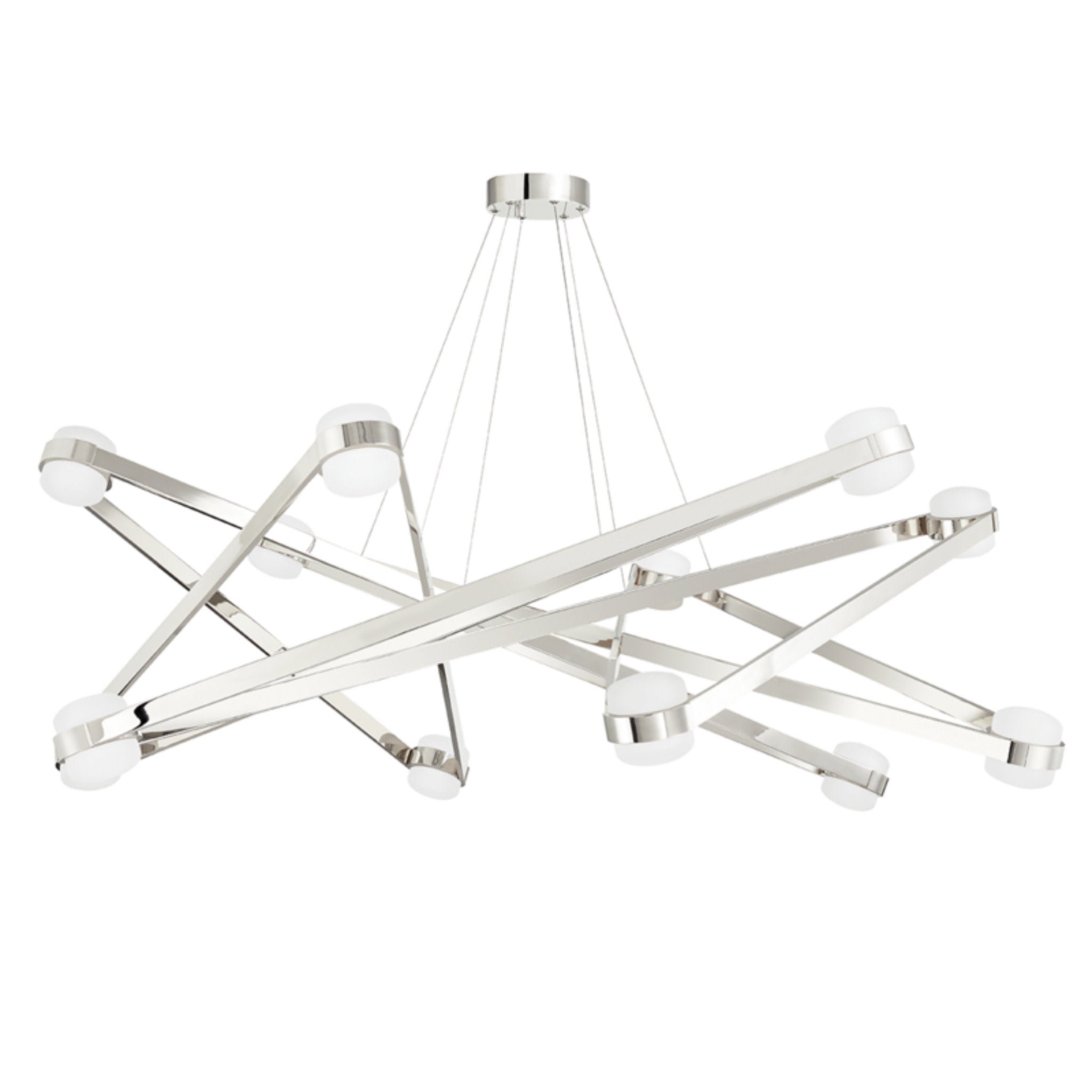 Orbit 12-Light Chandelier in Polished Nickel 56.125L x 56.125W x 16.825H