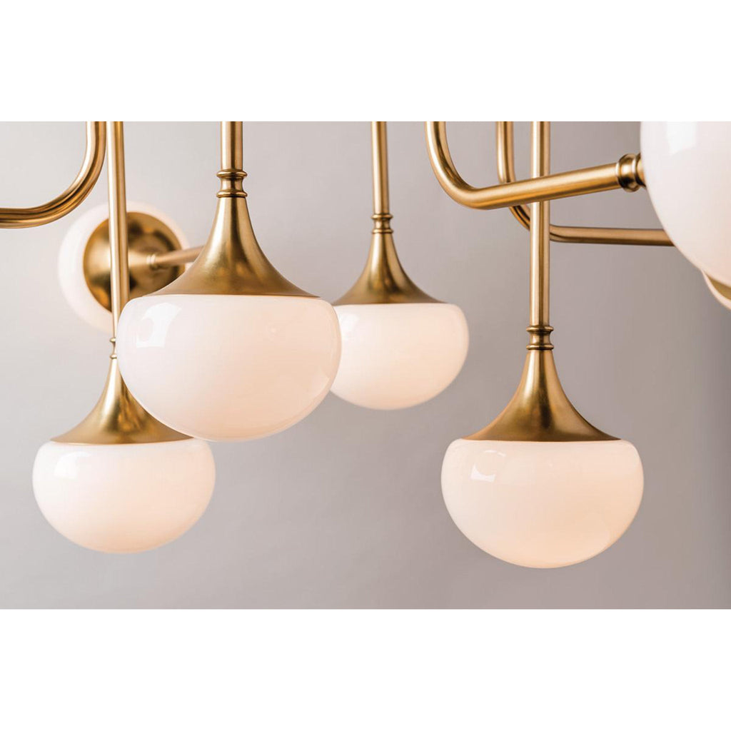 Fleming 24-Light Chandelier in Aged Brass 45.75L x 45.75W x 36H