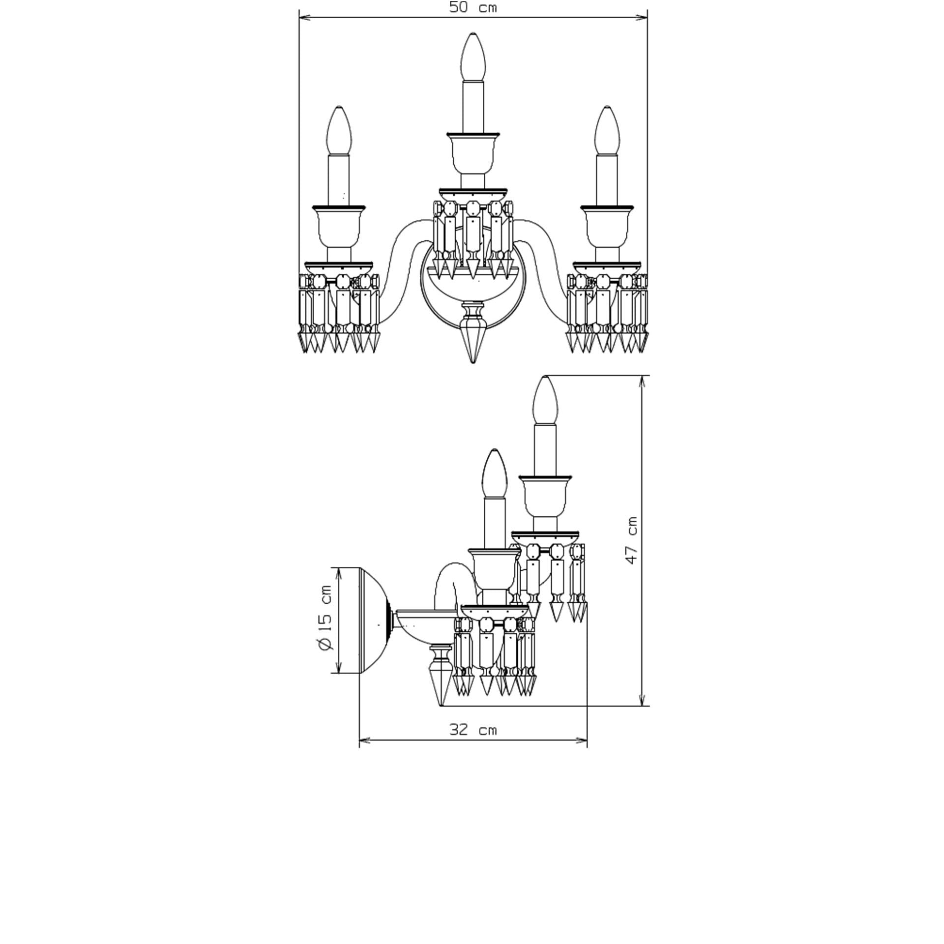 Baccarat Zé‘¼å¬ith Black Wall Sconce