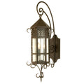Meyda Tiffany 12" Wide 3 Light Lantern Wall Sconce with Seedy Glass Shade
