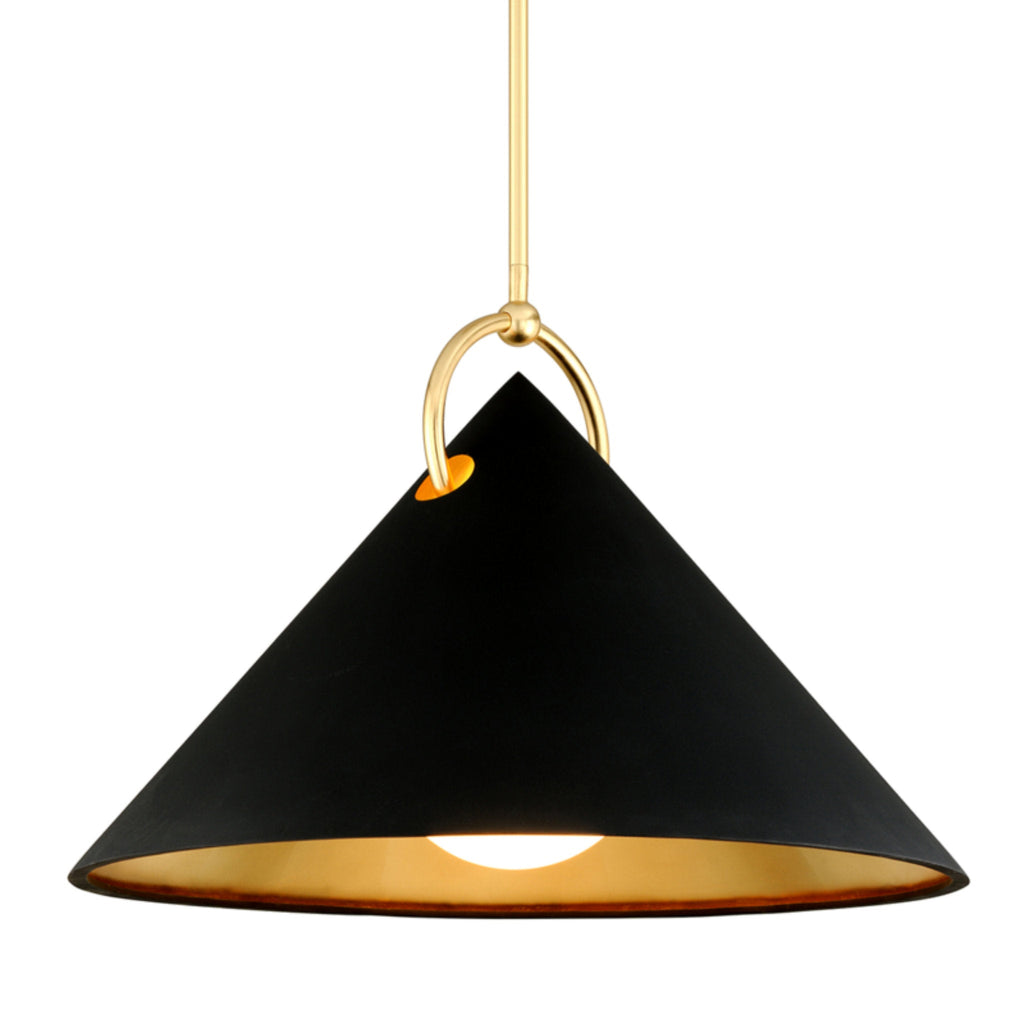 Charm 1-Light Chandelier in Gold Leaf 38L x 38W x 26.5H