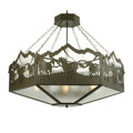 Meyda Tiffany 6 Light 48" Wide Pendant with Handmade Shade