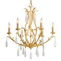 Prosecco 6-Light Chandelier in Gold Leaf 31L x 31W x 35.5H