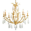 Prosecco 8-Light Chandelier in Gold Leaf 34.75L x 34.75W x 39H
