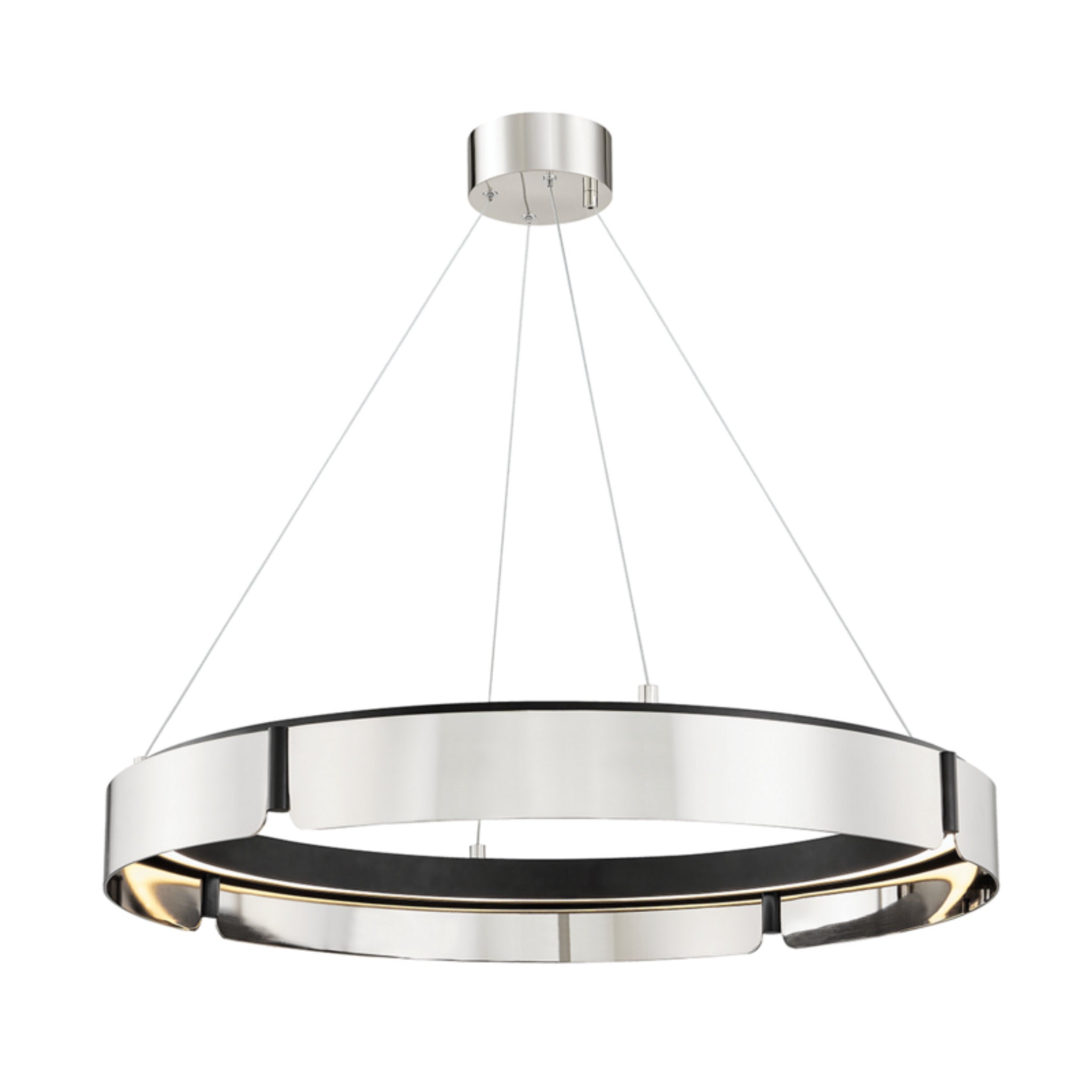 Tribeca 0-Light Chandelier in Burnished Nickel/Black Combo 32.75L x 32.75W x 5H