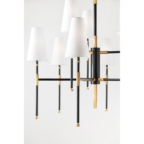 Bowery 9-Light Chandelier in Aged Old Bronze 34L x 34W x 31H