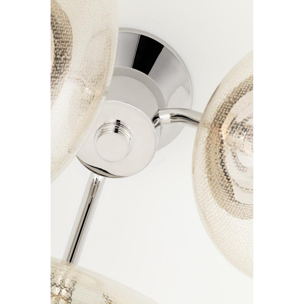 Opera 9-Light Chandelier in Polished Nickel by Kelly Behun 30.75L x 30.75W x 26.5H