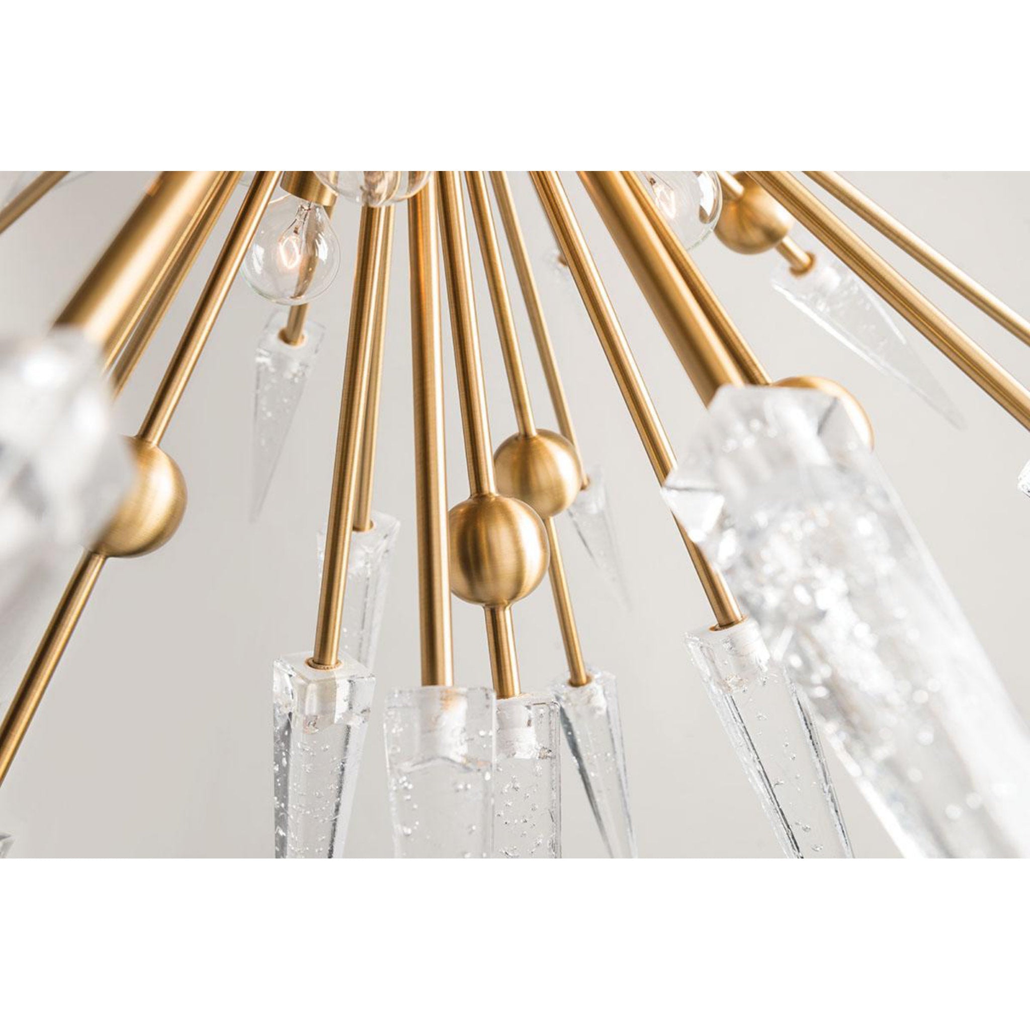 Sparta 6-Light Semi Flush in Aged Brass 28L x 28W x 14.25H