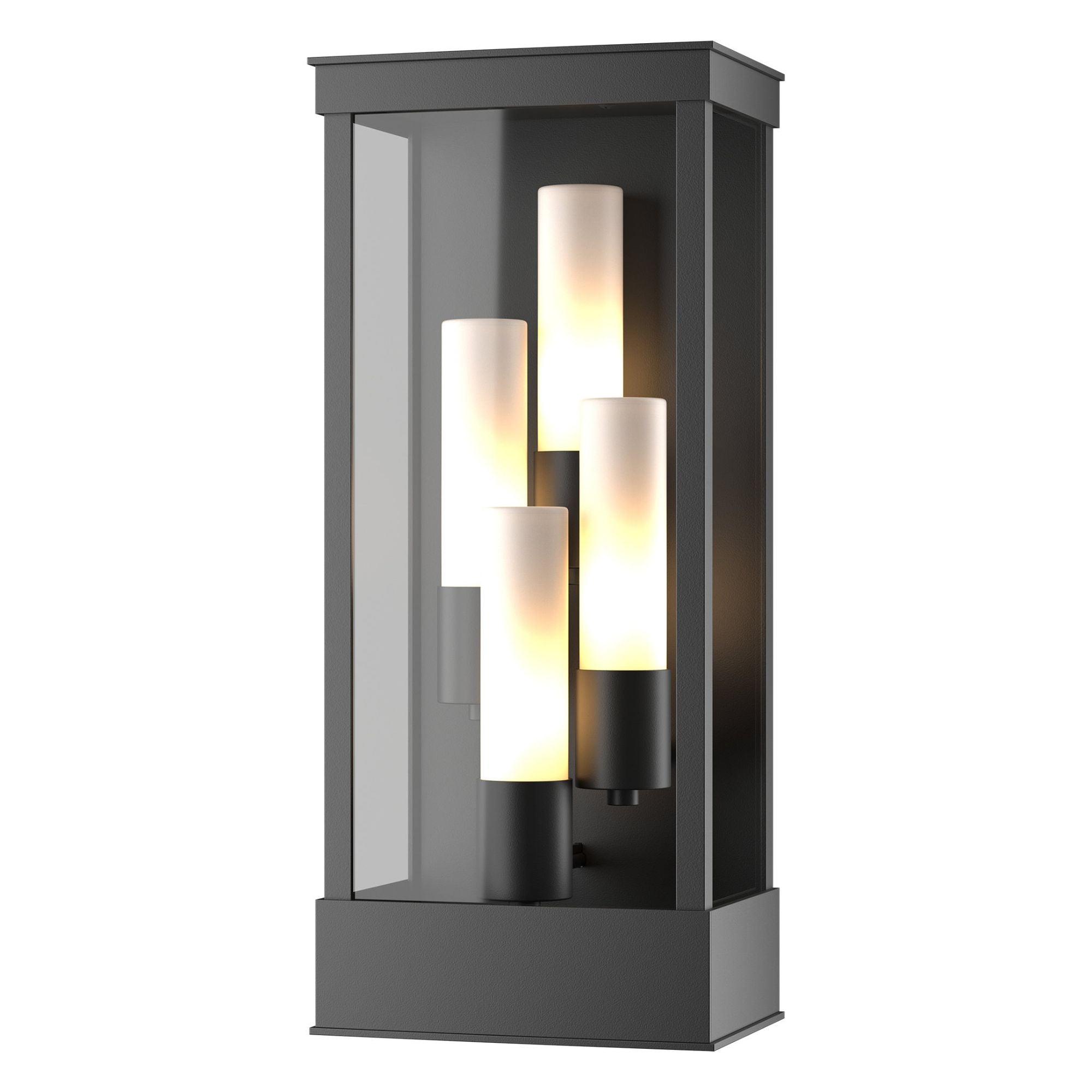 Portico Large Outdoor Sconce 4-Light Opal Glass (GG) in Coastal Black