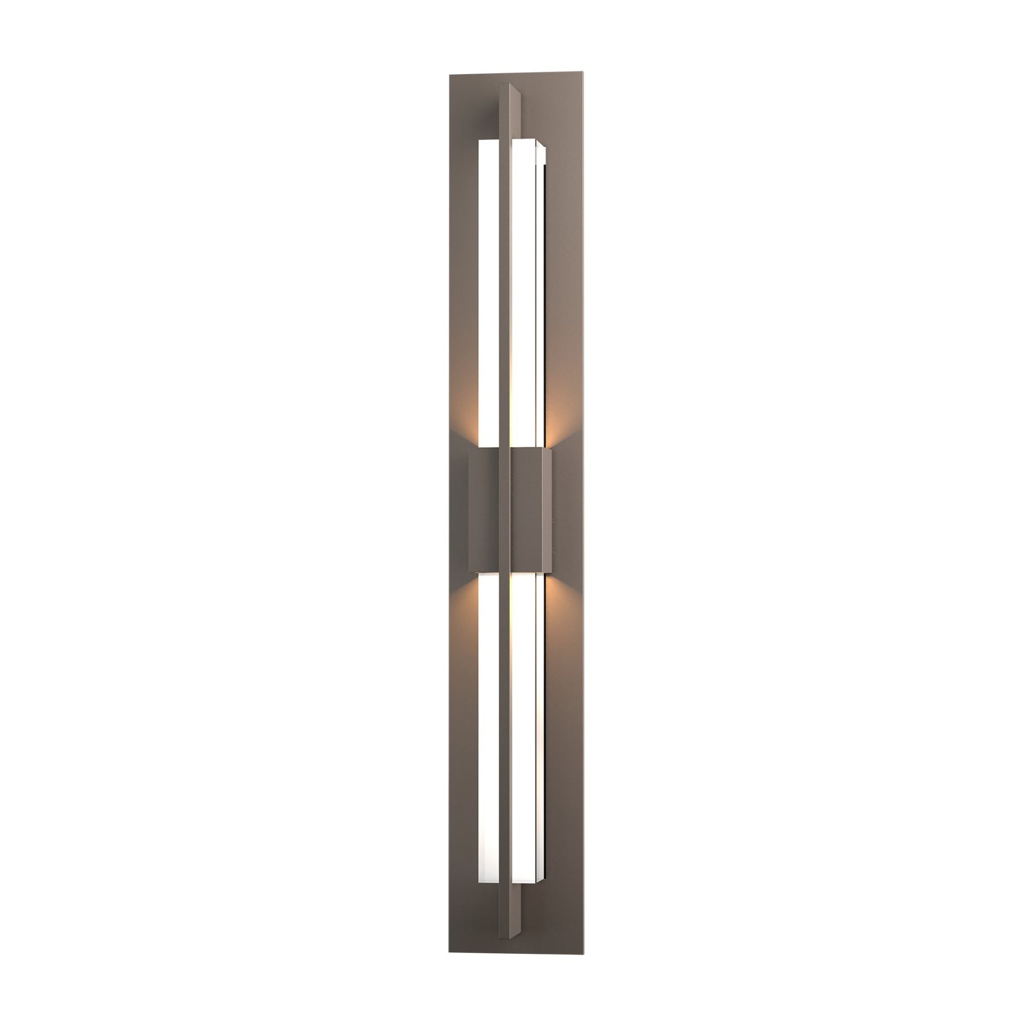 Double Axis LED Outdoor Sconce LED Clear Glass (ZM) in Coastal Dark Smoke
