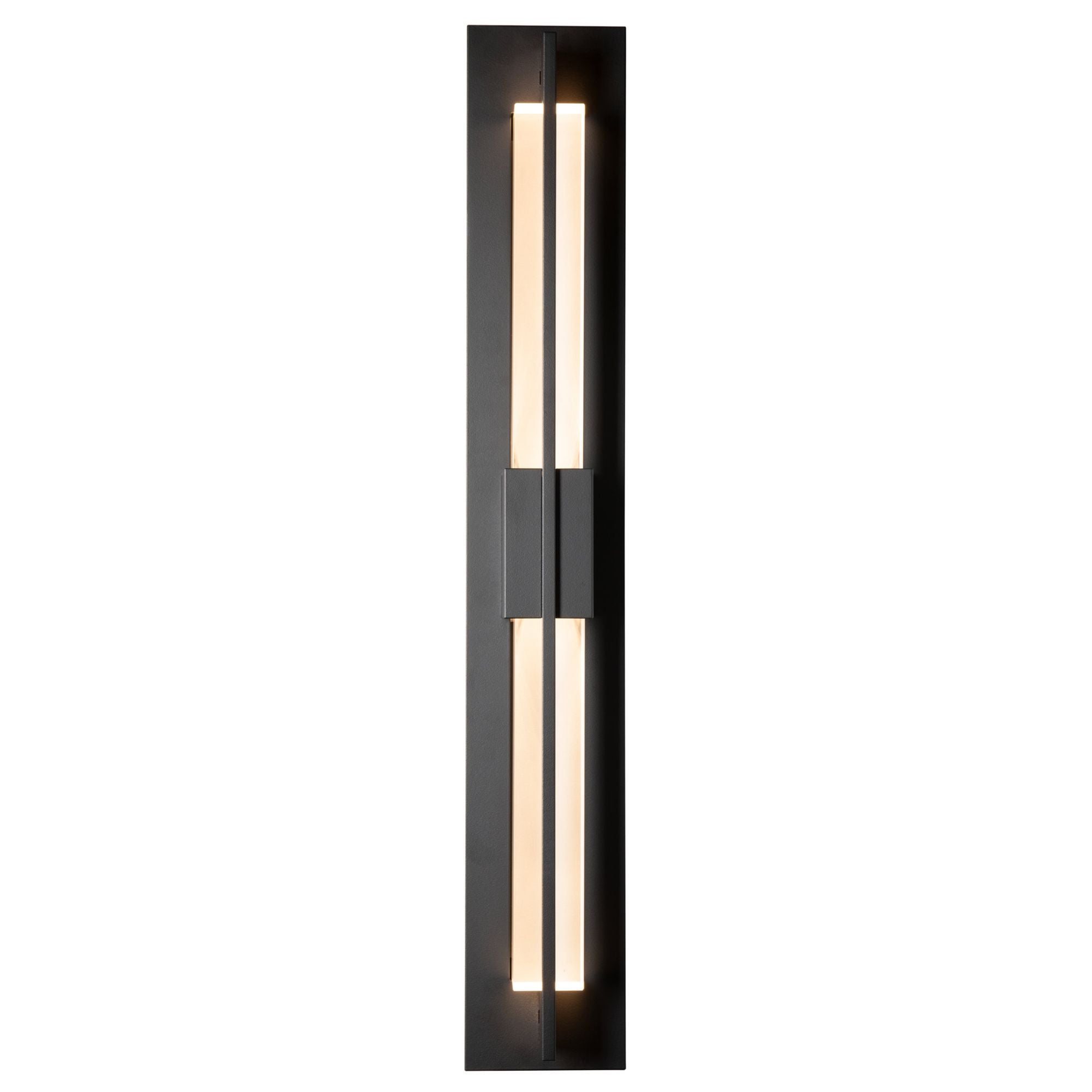 Double Axis LED Outdoor Sconce LED Clear Glass (ZM) in Coastal Black
