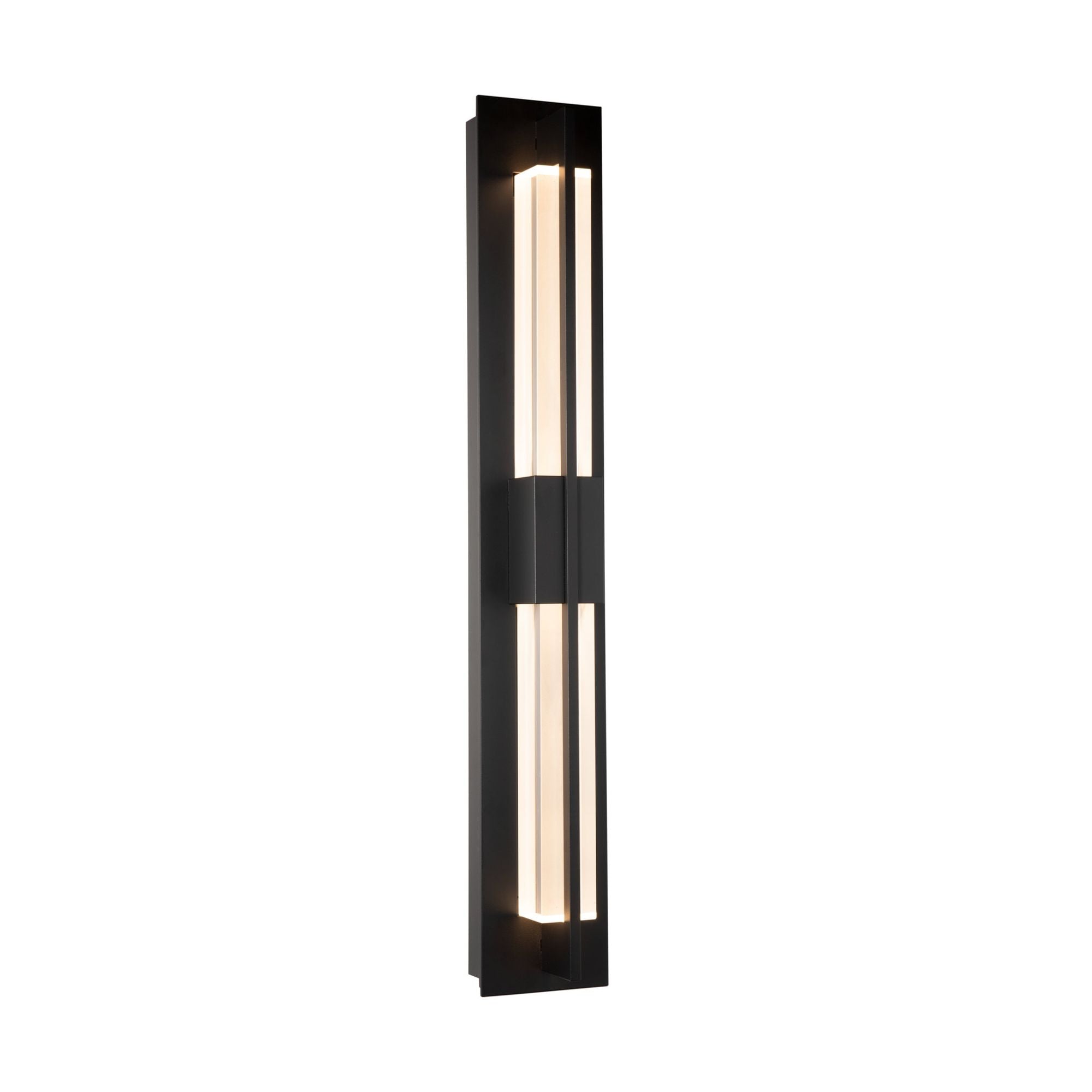 Double Axis LED Outdoor Sconce LED Clear Glass (ZM) in Coastal Black