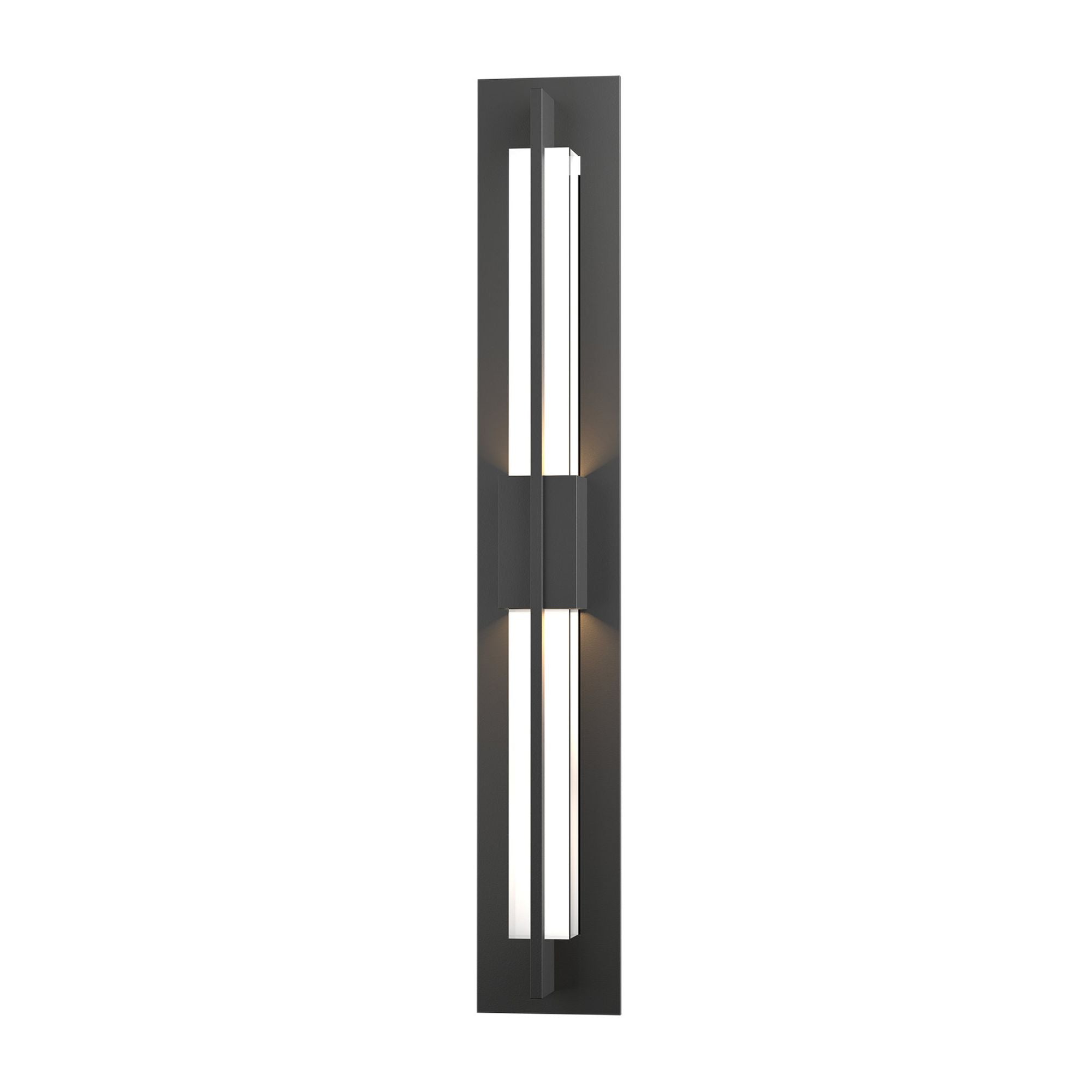 Double Axis LED Outdoor Sconce LED Clear Glass (ZM) in Coastal Black